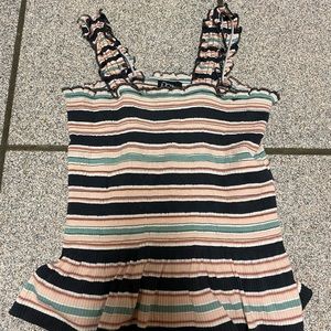 smocked tank top